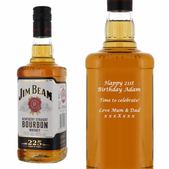 Personalised Jim Beam White Label 70cl