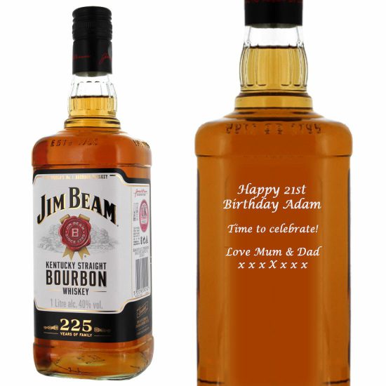 Personalised Jim Beam White Label 100cl