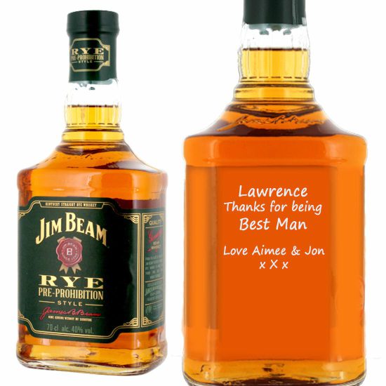 Personalised Jim Beam Rye Whiskey 70cl