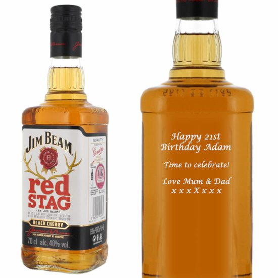Personalised Jim Beam Black Cherry 70cl