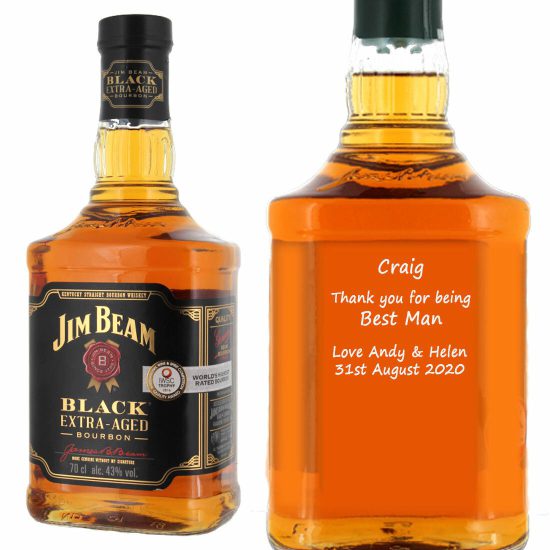 Personalised Jim Beam Black Extra Aged Bourbon 70cl