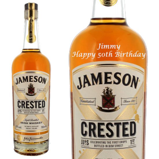 Personalised Jameson Crested Irish Whiskey 70cl