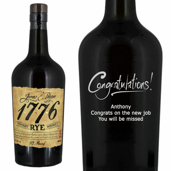 Personalised James E Pepper 1776 Rye Whiskey 70cl