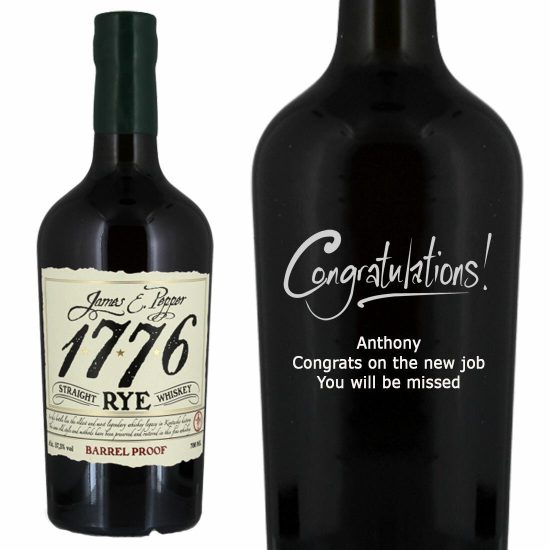 Personalised James E Pepper 1776 Rye Barrel Proof 70cl
