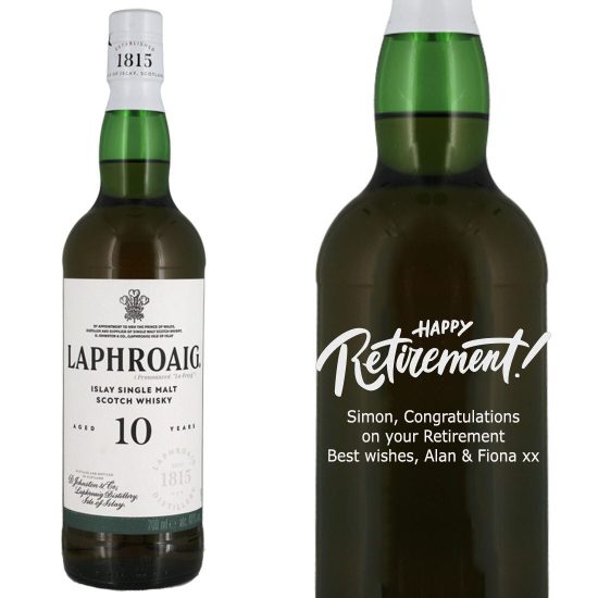 Personalised Laphroaig 10 Year Old Single Malt Whisky 70cl