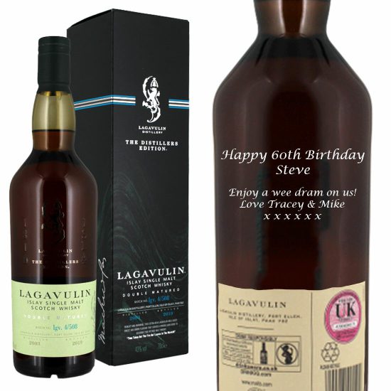 Personalised Lagavulin Distillers Edition Single Malt Whisky 70cl