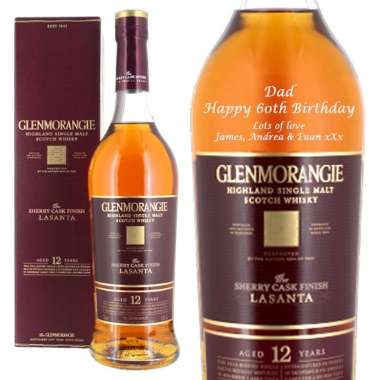 Personalised Glenmorangie Lasanta Single Malt Whisky 70cl