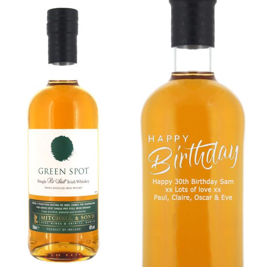 Personalised Green Spot Single Pot Still Irish Whiskey 70cl