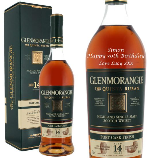 Personalised Glenmorangie Quinta Ruban Single Malt Whisky 70cl