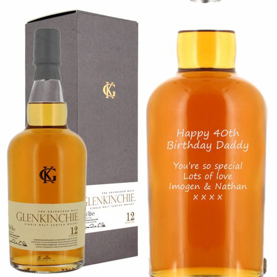 Personalised Glenkinchie 12 Year Old Single Malt Whisky 70cl