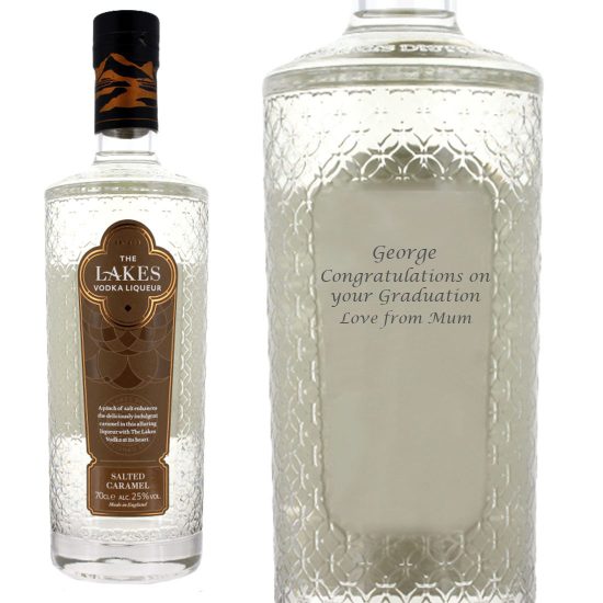 Personalised The Lakes Salted Caramel Vodka Liqueur 70cl