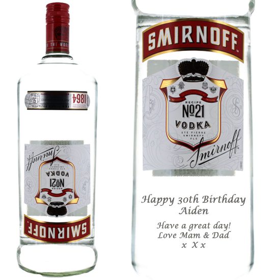 Personalised Smirnoff Red Vodka Magnum 150cl