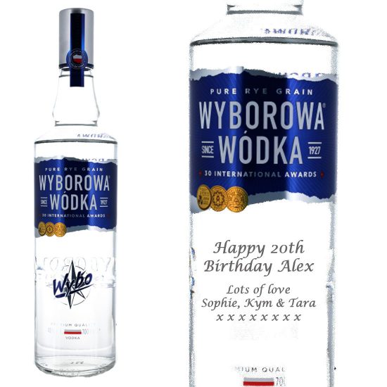 Personalised Wyborowa Vodka 70cl
