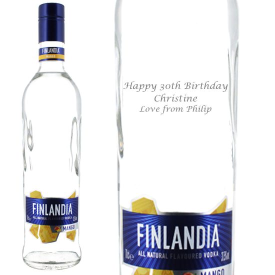 Personalised Finlandia Mango Vodka 70cl