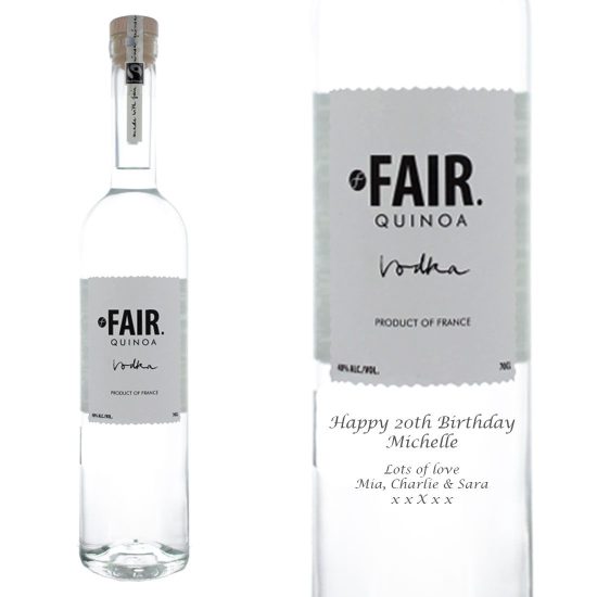 Personalised Fair Quinoa Vodka 70cl