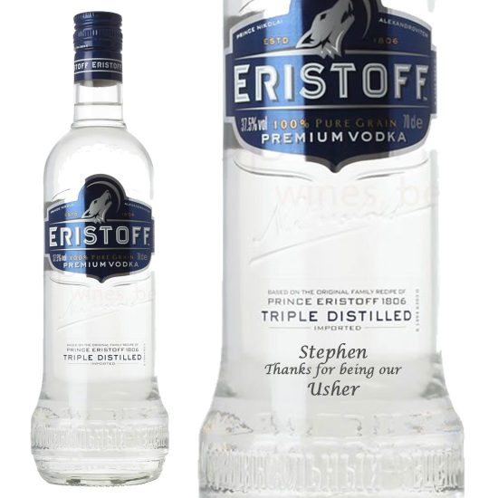 Personalised Eristoff Vodka 70cl