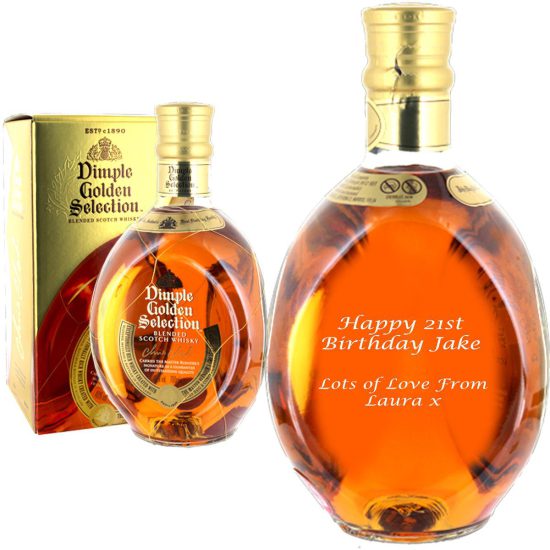 Personalised Dimple Golden Selection 70cl
