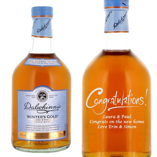 Personalised Dalwhinnie Winter's Gold Single Malt Whisky 70cl