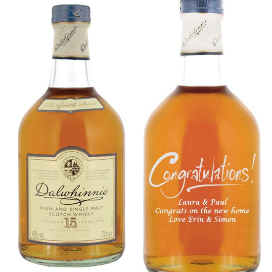 Personalised Dalwhinnie 15 Year Old Single Malt Whisky 70cl