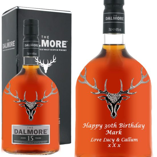 Personalised Dalmore 15 Year Old Single Malt Whisky 70cl