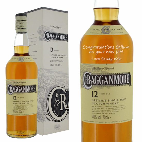 Personalised Cragganmore 12 Year Old Single Malt Whisky 70cl