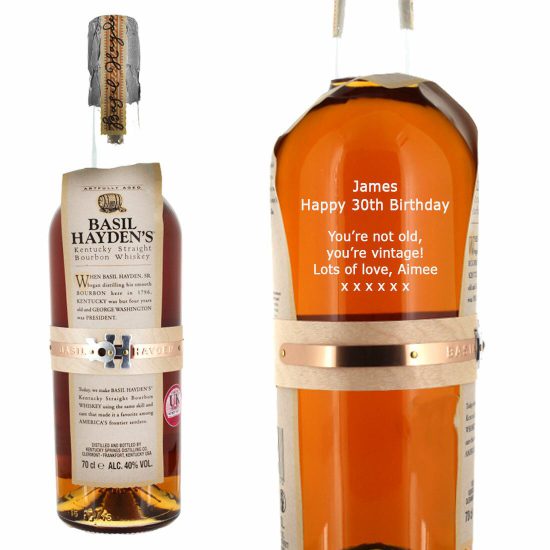 Personalised Basil Haydens Bourbon 75cl