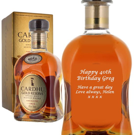Personalised Cardhu Gold Reserve Single Malt Whisky 70cl