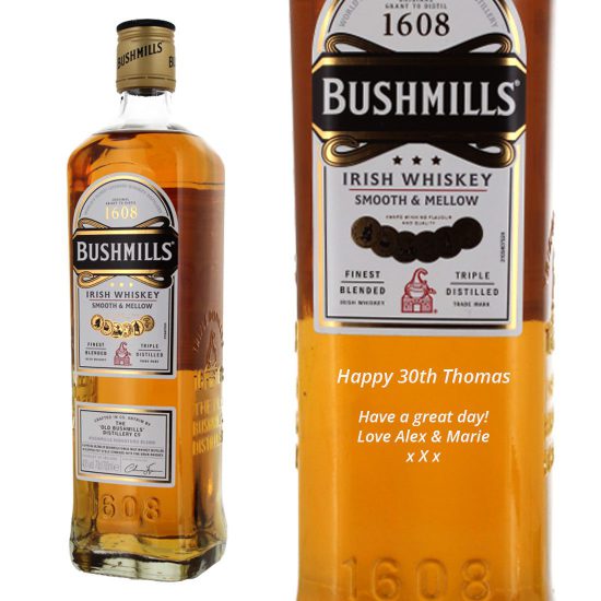 Personalised Bushmills Original Blended Irish Whiskey 70cl