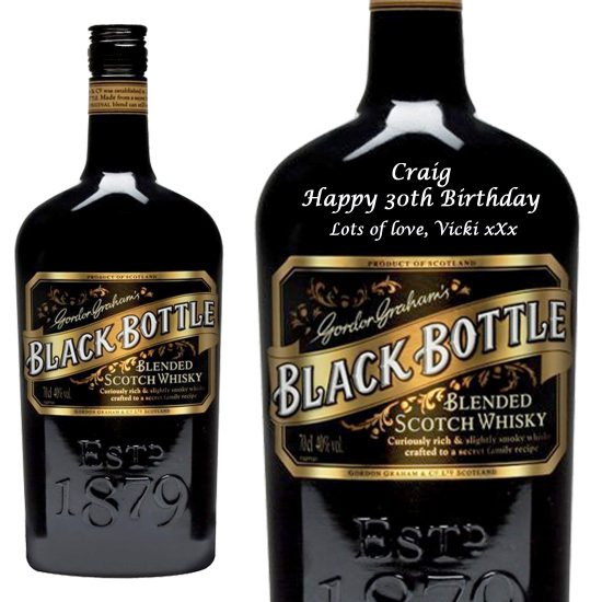 Personalised Black Bottle Blended Whisky 70cl