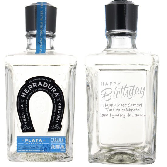 Personalised Herradura Plata Silver Tequila 70cl