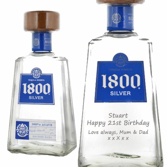 Personalised 1800 Silver Tequila 70cl