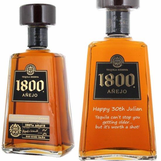 Personalised 1800 Anejo Tequila 70cl