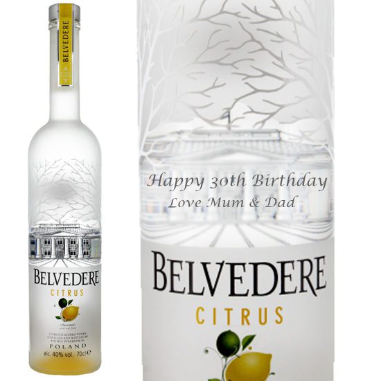 Personalised Belvedere Cytrus Vodka 70cl
