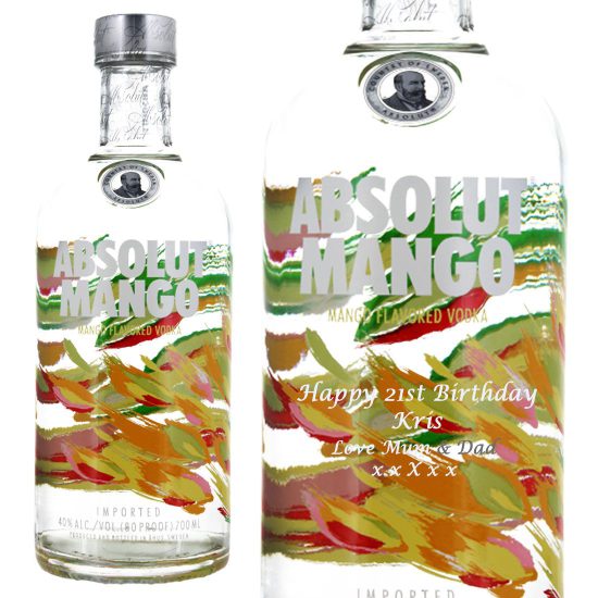 Personalised Absolut Mango Vodka 70cl