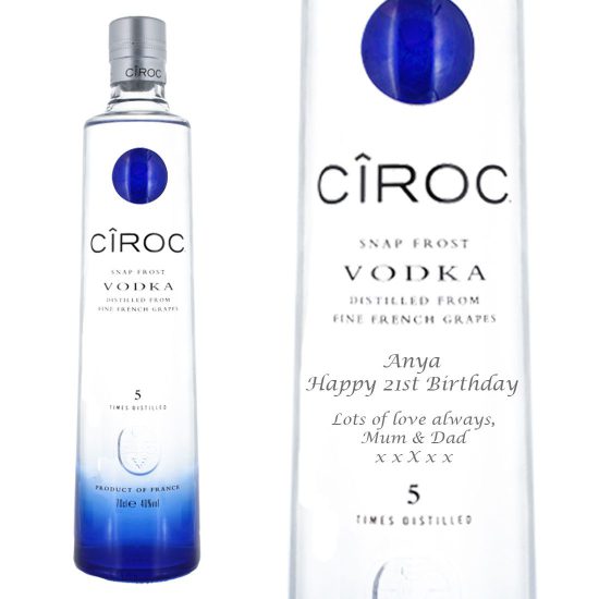 Personalised Ciroc Vodka 70cl