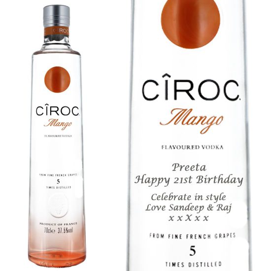 Personalised Ciroc Mango Vodka 70cl