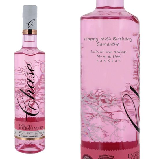 Personalised Chase Rhubarb Vodka 70cl