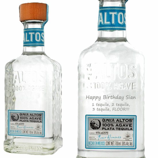 Personalised Olmeca Altos Plata Tequila 70cl
