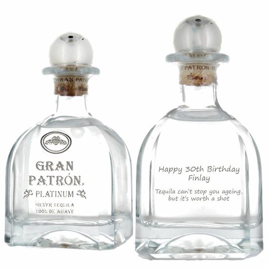 Personalised Patron Gran Platinum Tequila 70cl