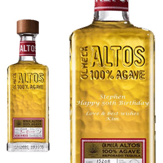 Personalised Olmeca Altos Reposado Tequila 70cl