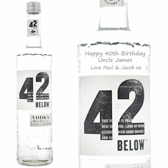 Personalised 42 Below Pure Vodka 70cl