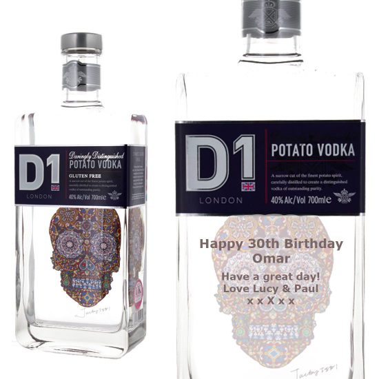 Personalised D1 70cl Vodka