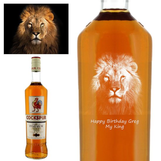Photo Engraved Cockspur Fine Gold Rum 70cl