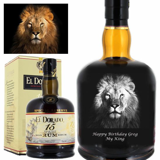Photo Engraved El Dorado 15 Year Old Rum 70cl