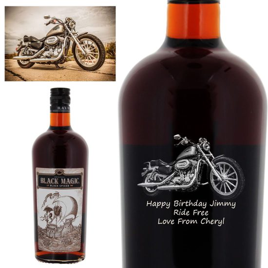 Photo Engraved Black Magic Spiced Rum 70cl