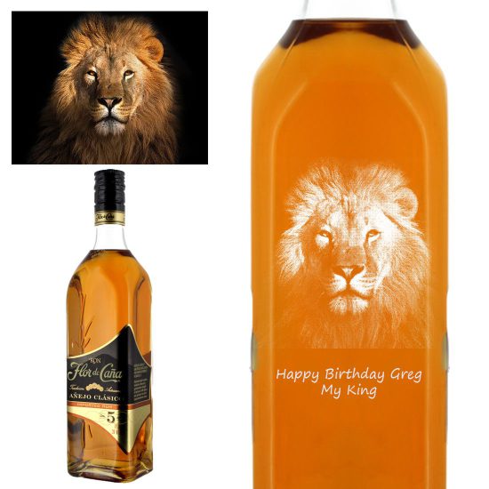 Photo Engraved Flor De Cana Anejo 5 Year Old Rum