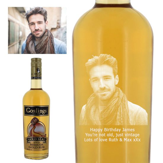 Photo Engraved Goslings Gold Seal Rum 70cl