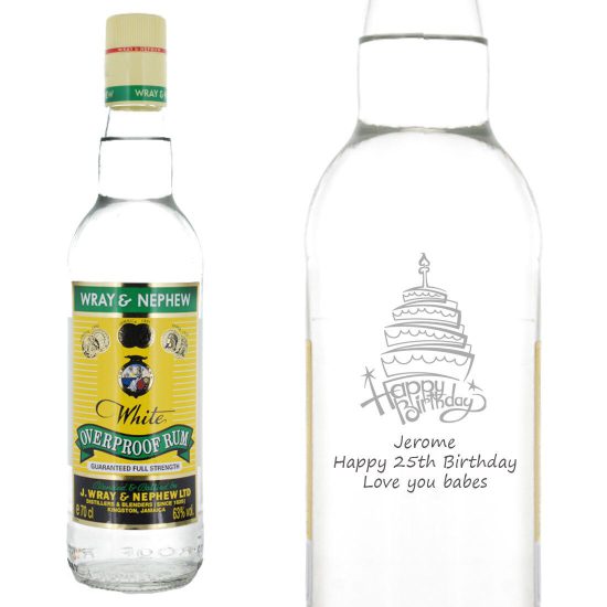 Personalised Wray and Nephew White Rum 70cl