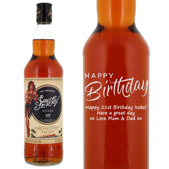 Personalised Sailor Jerry Spiced Rum 70cl