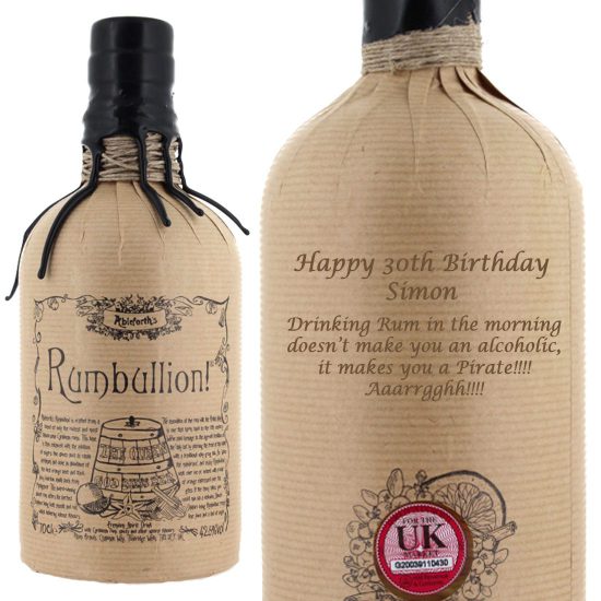 Personalised Rumbullion Spiced Rum 70cl